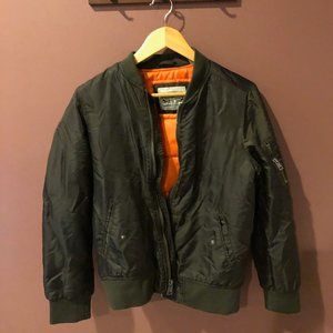 Levi's Green and Orange Flight Bomber Jacket